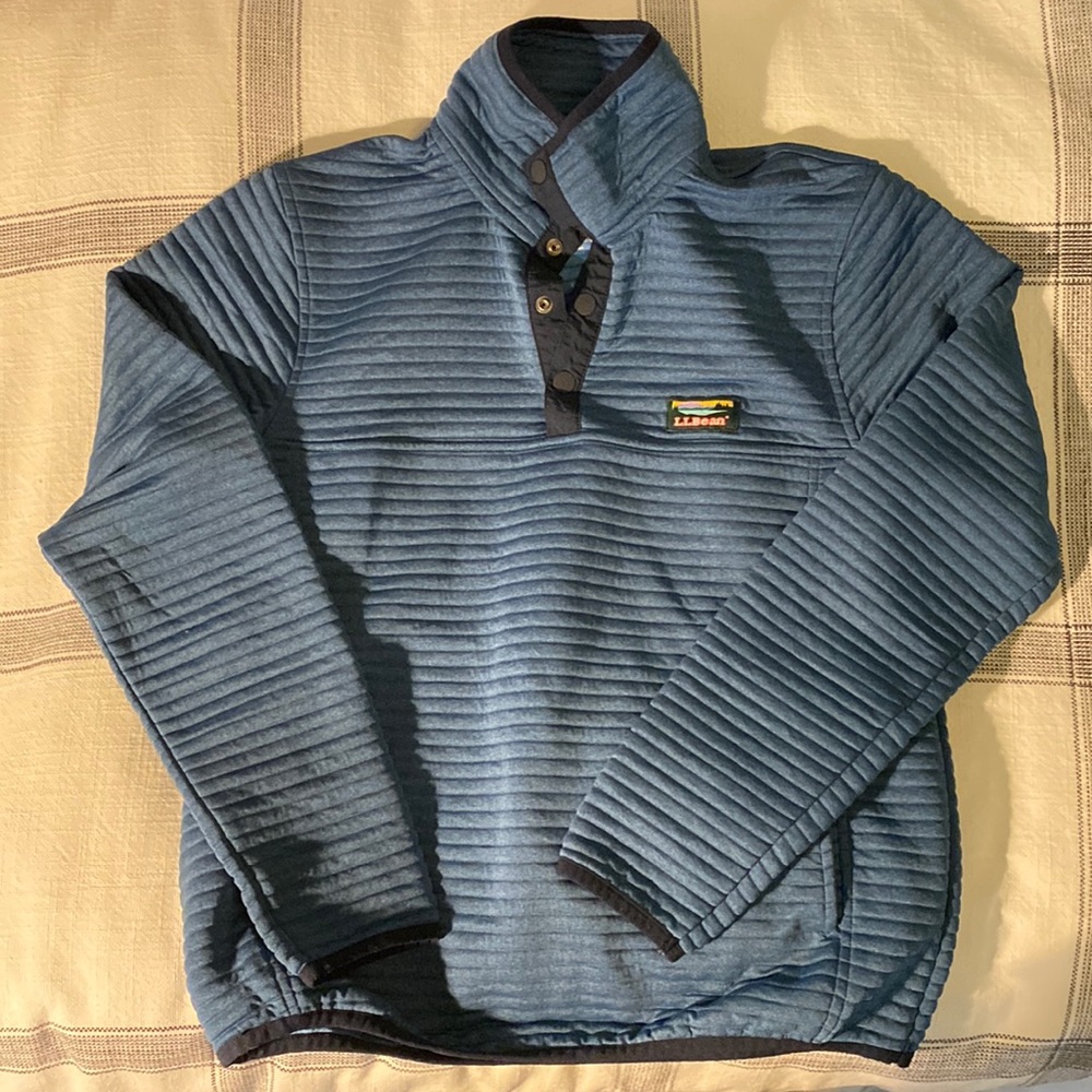 LL Bean blue sweater fleece men’s S